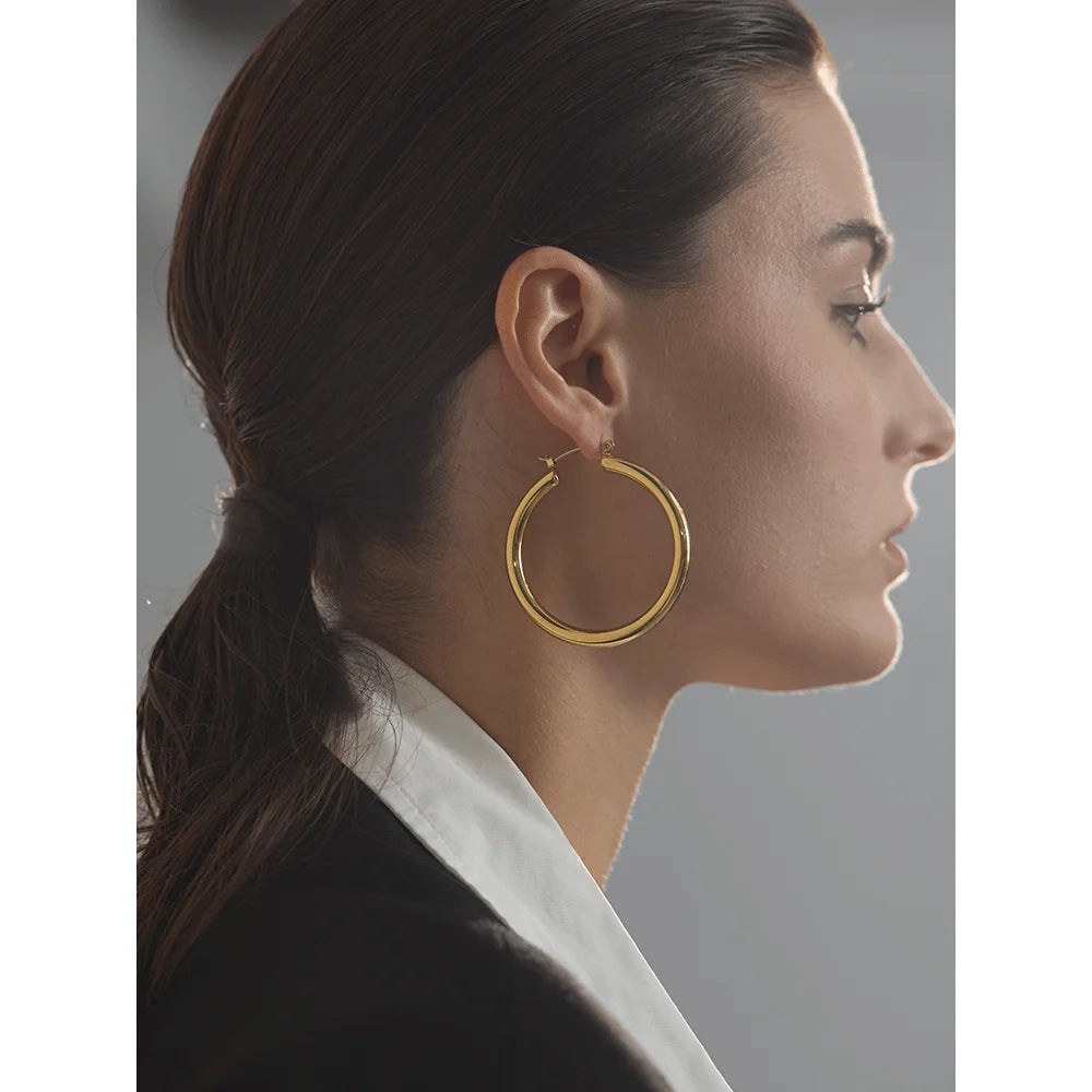 Golden Hoop Earrings